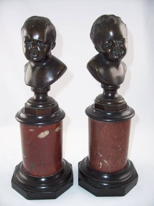 Pair of 19th Century Bronze Putti